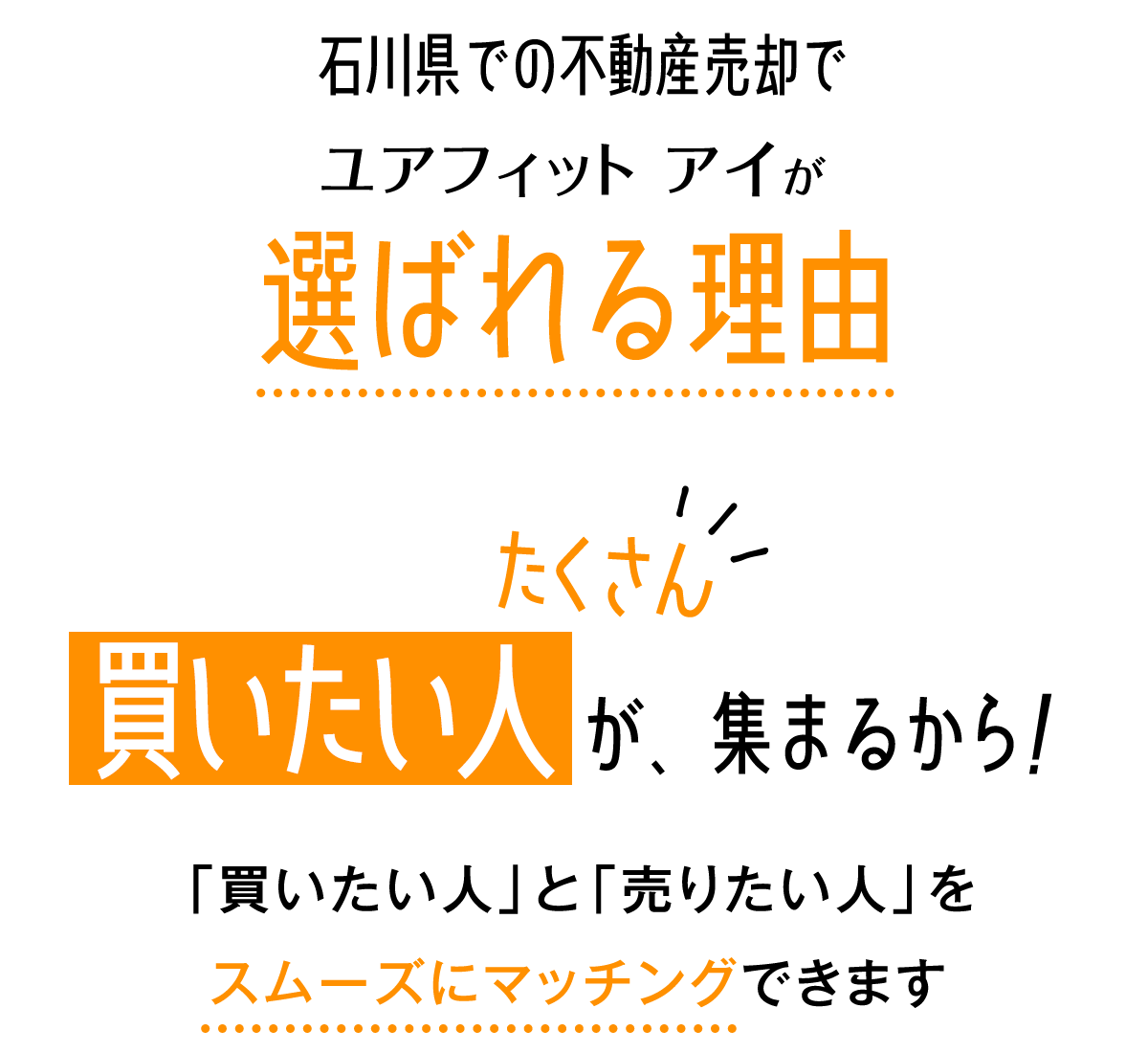 石川県での不動産売却でユアフィット　アイが選ばれる理由